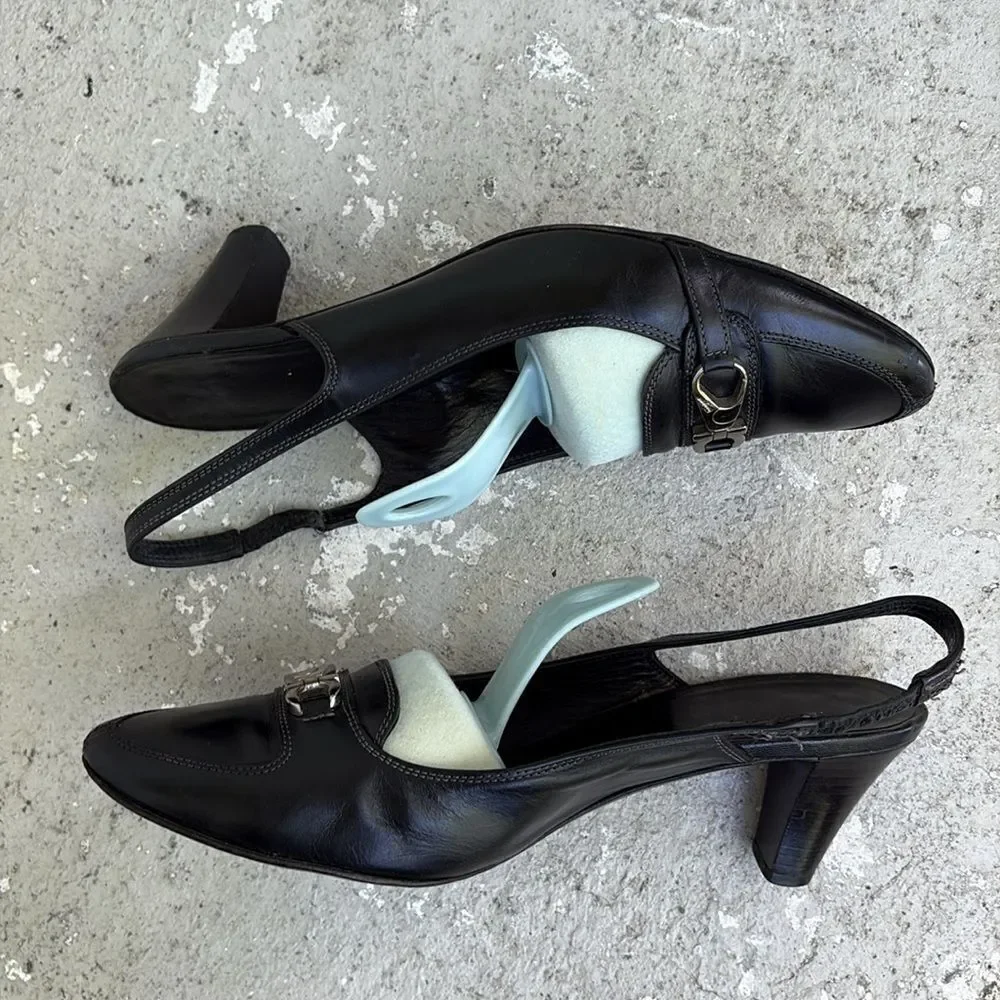 Classic Ferragamo’s slingbacks